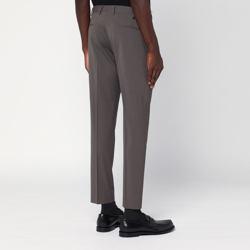 PT Torino Taupe colour wool trousers