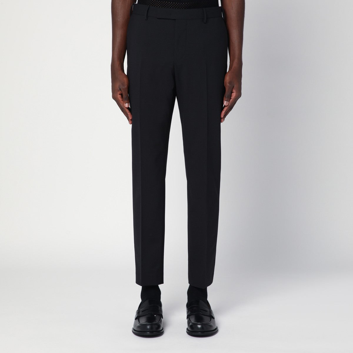 PT Torino Black wool trousers