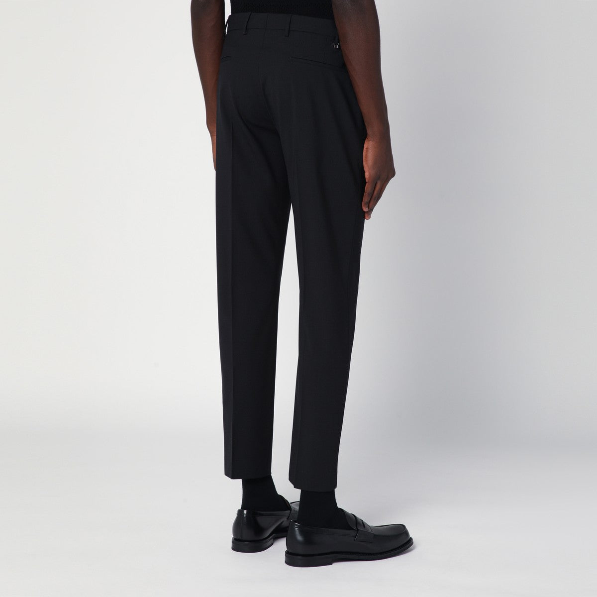 PT Torino Black wool trousers