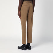 Pantalon slim en coton couleur noisette PT Torino