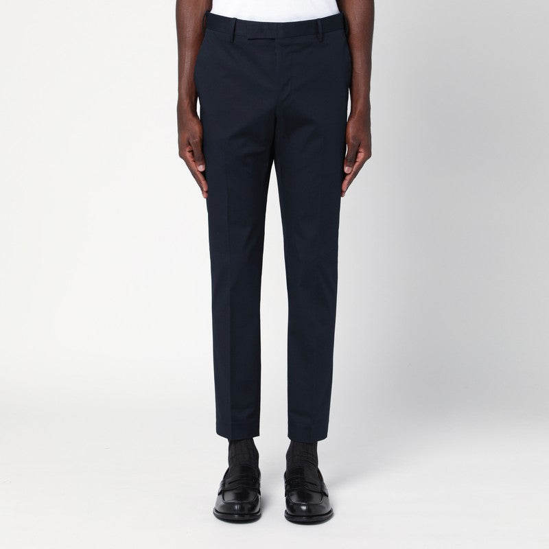 Pantalon slim en coton bleu PT Torino