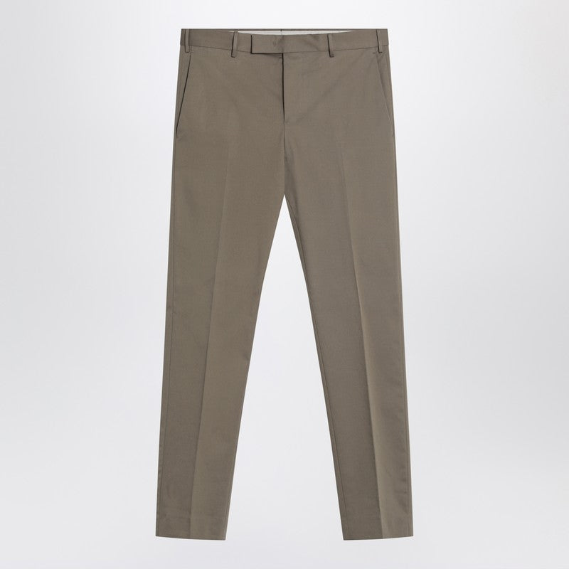 Pantalon slim en coton vert militaire PT Torino