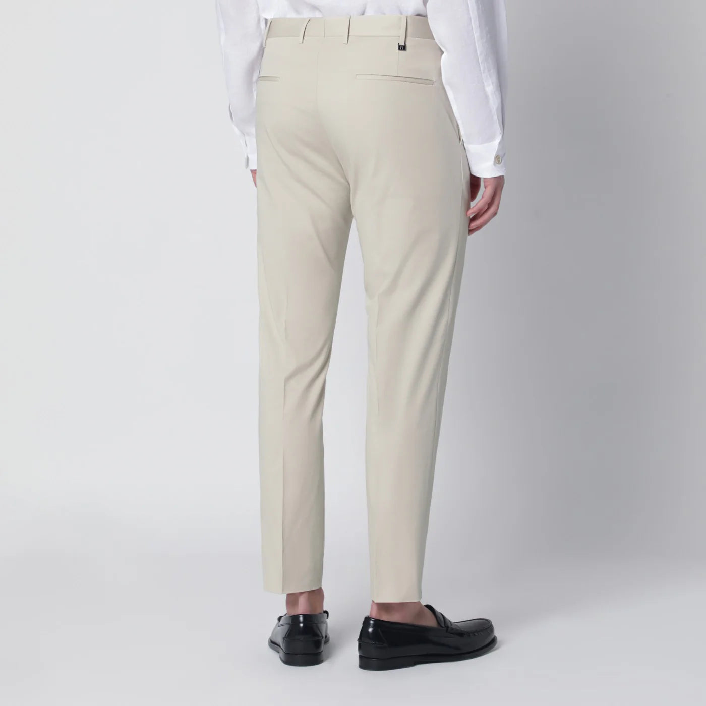 PT Torino Beige slim-fit cotton-blend trousers