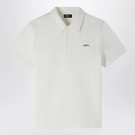 A.P.C. White Logo Polo Shirt — Short Sleeve Topwear