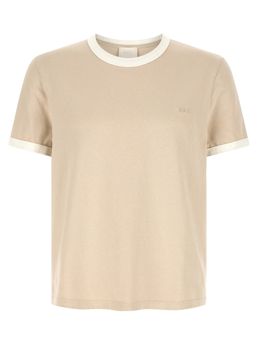 A.p.c. Logo Embroidery T‑shirt for Men — Organic Cotton