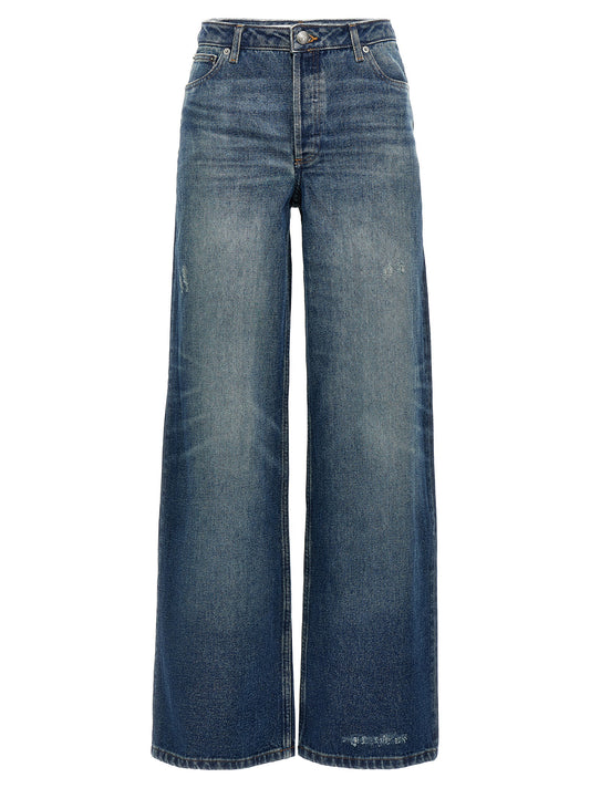 A.p.c. Elisabeth Jeans — Wide Straight Blue Denim