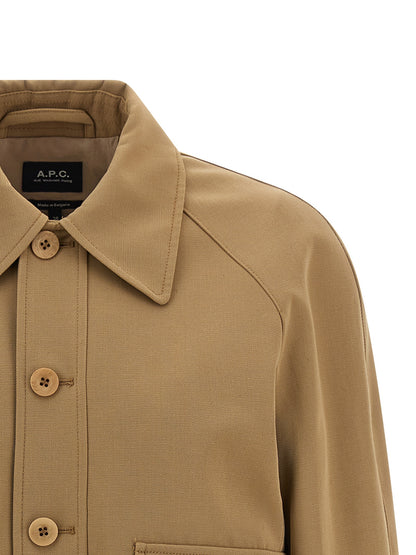 A.p.c. Cotton & Wool Jacket — Boxy Beige Jacket