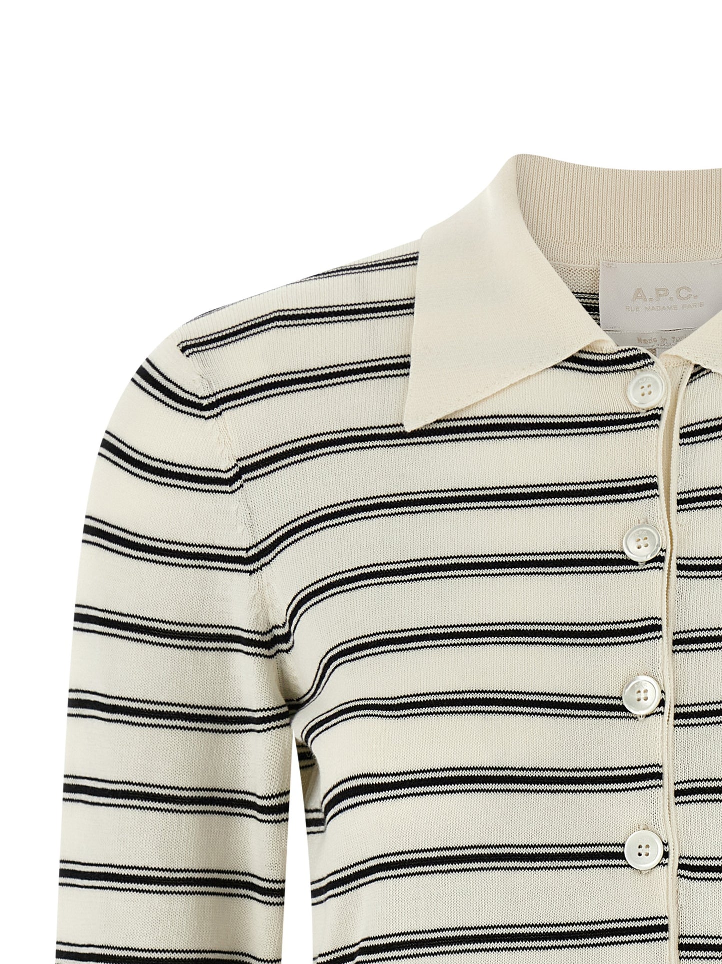 A.p.c. Striped Cardigan Knitwear — Lightweight Cotton (Women's)