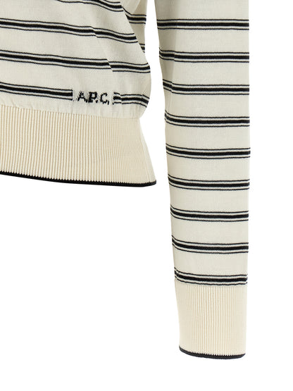 A.p.c. Striped Cardigan Knitwear — Lightweight Cotton (Women's)