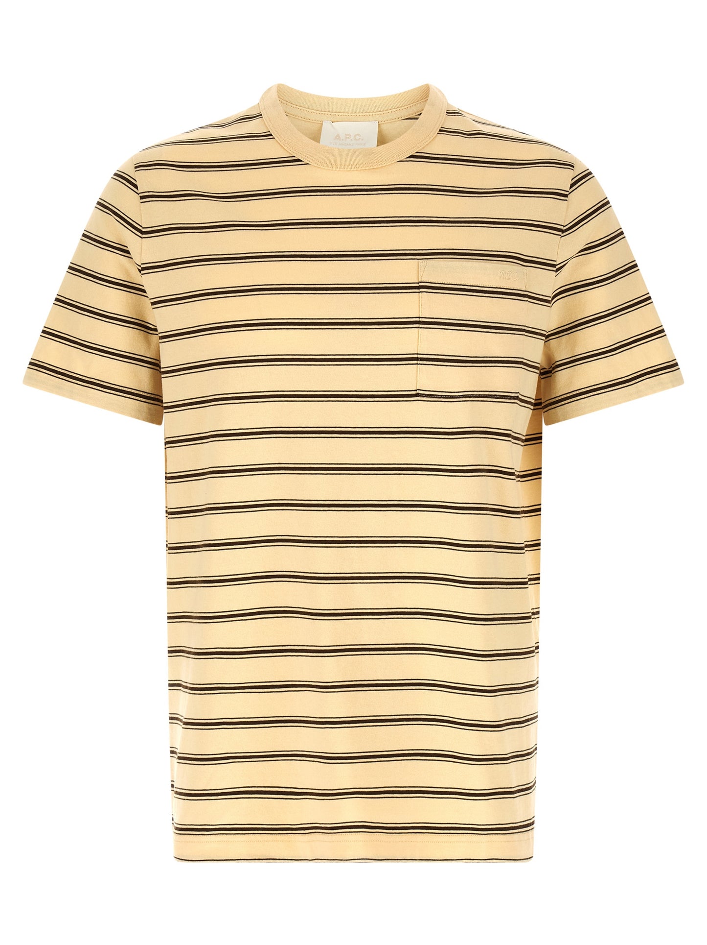 A.p.c. Striped T-shirt — Men’s Topwear, Beige (SS26)