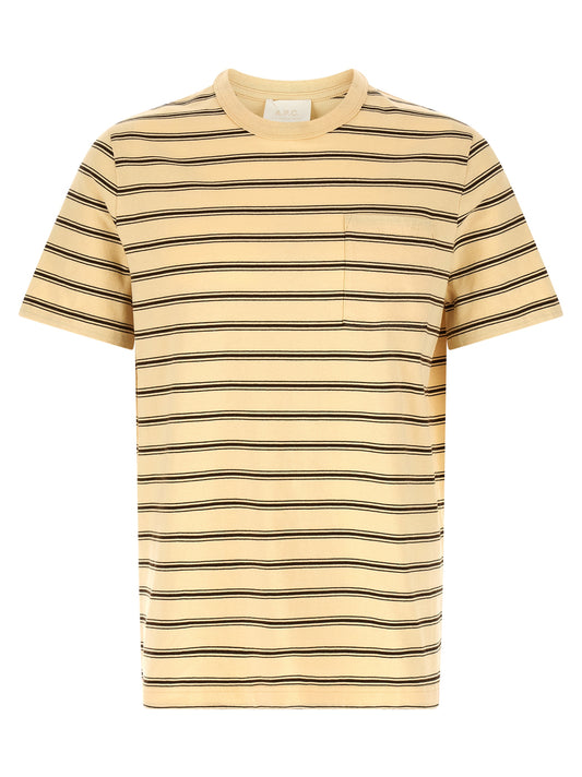 A.p.c. Striped T-shirt — Men’s Topwear, Beige (SS26)