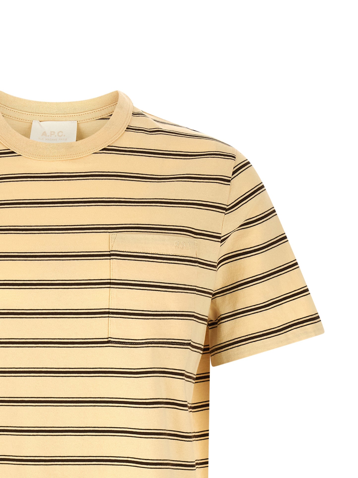 A.p.c. Striped T-shirt — Men’s Topwear, Beige (SS26)