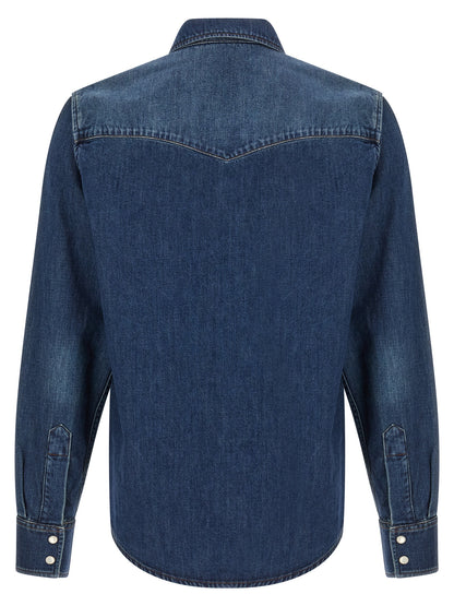A.p.c. Western Shirt — Men's Denim Shirt, Organic Cotton
