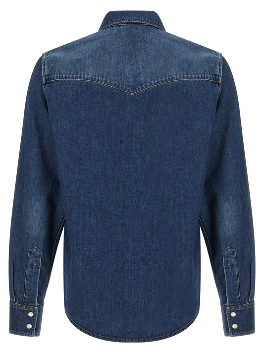 A.p.c. Western Shirt — Men's Denim Shirt, Organic Cotton