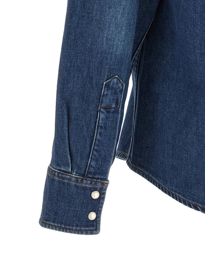 A.p.c. Western Shirt — Men's Denim Shirt, Organic Cotton