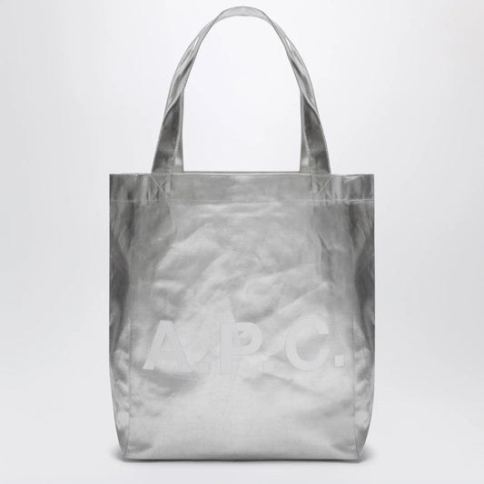 A.P.C. Small Lou Metallic Silver Tote Bag — Shop New