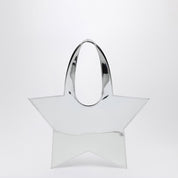 Coperni Mini Star mirrored silver leather tote bag