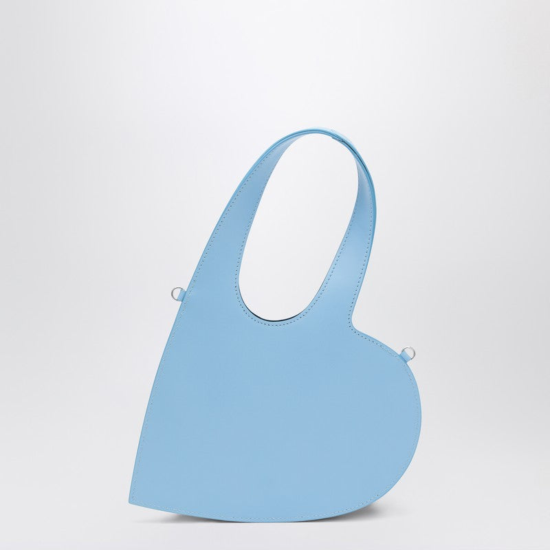 Coperni Mini Heart bag in light blue leather