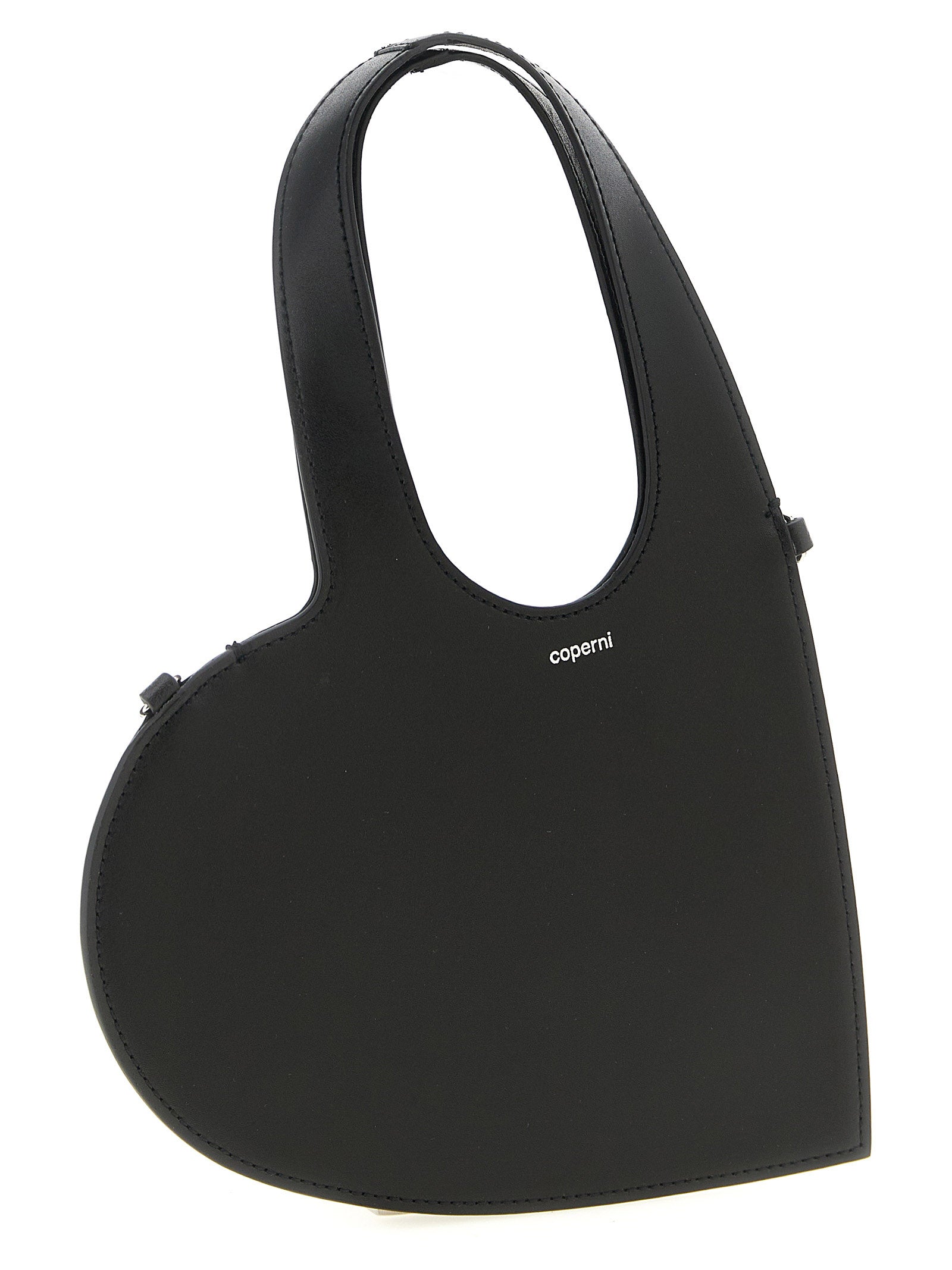 Coperni Mini Heart Handbag — Black Leather Heart Bag