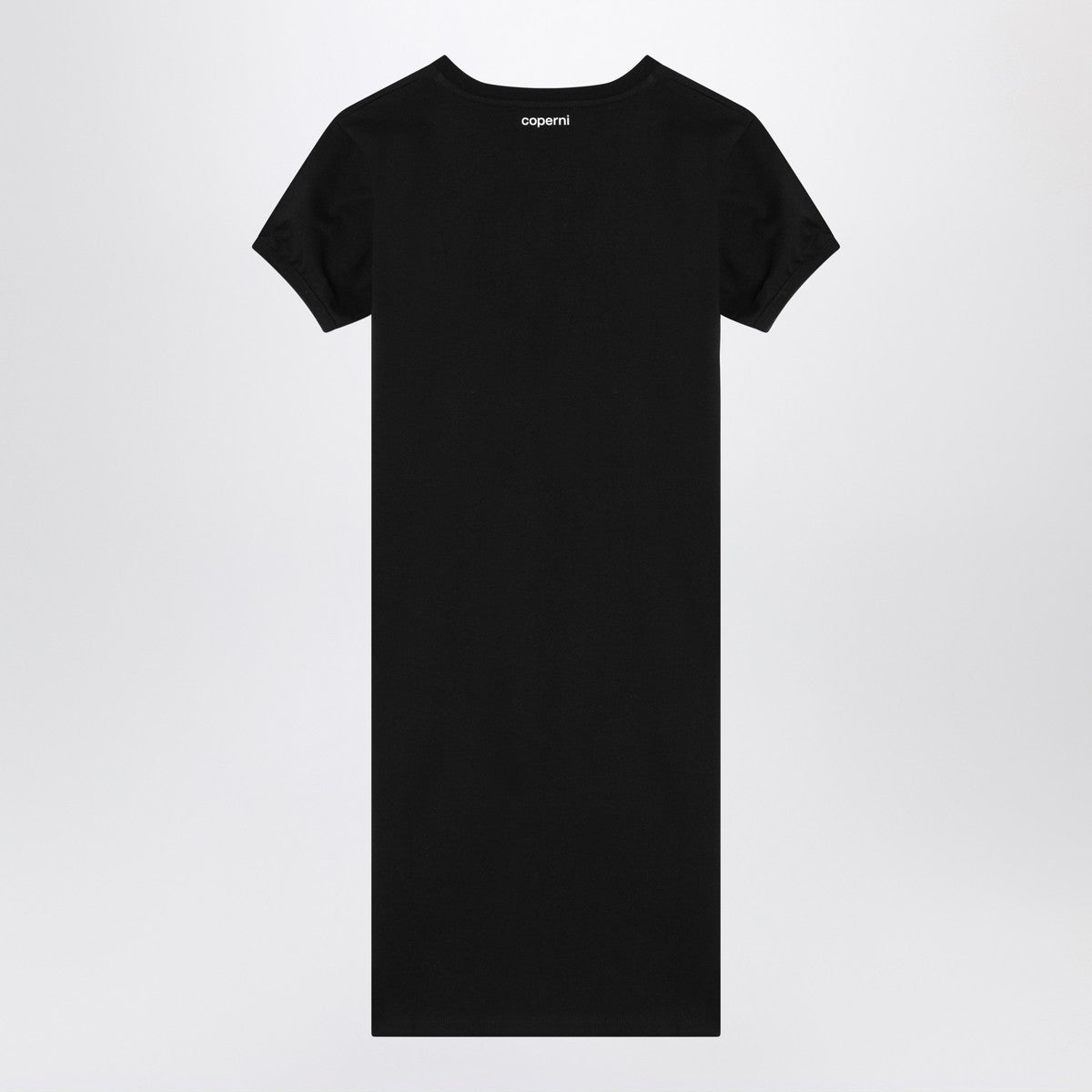 Coperni Black mini dress with heart in cotton