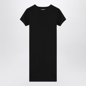 Coperni Black mini dress with heart in cotton