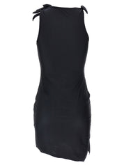 Coperni Asymmetric Flower Mini Dress — Black | Coperni Dresses