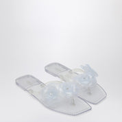 Tongs en silicone transparentes à fleurs Coperni