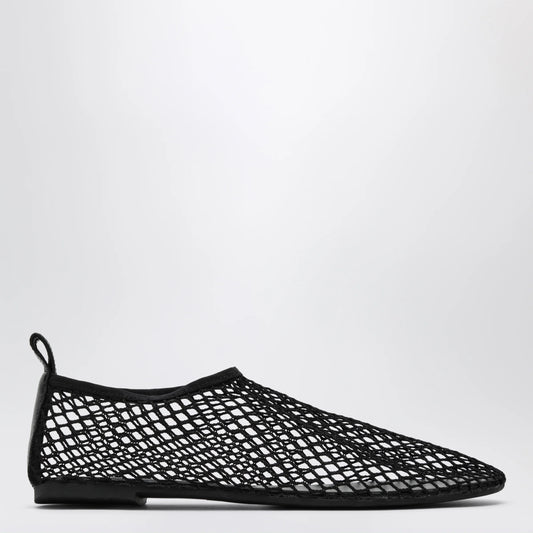 SENSO Ebony-colored mesh fabric ballet flats