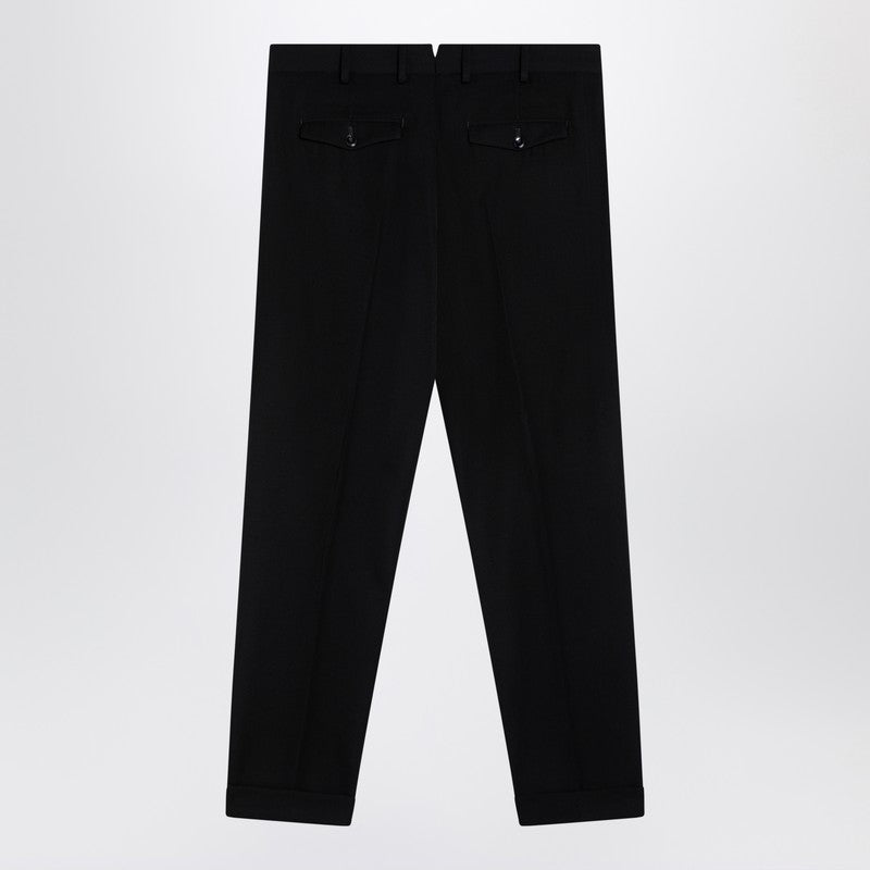 PT Torino Black virgin wool trousers
