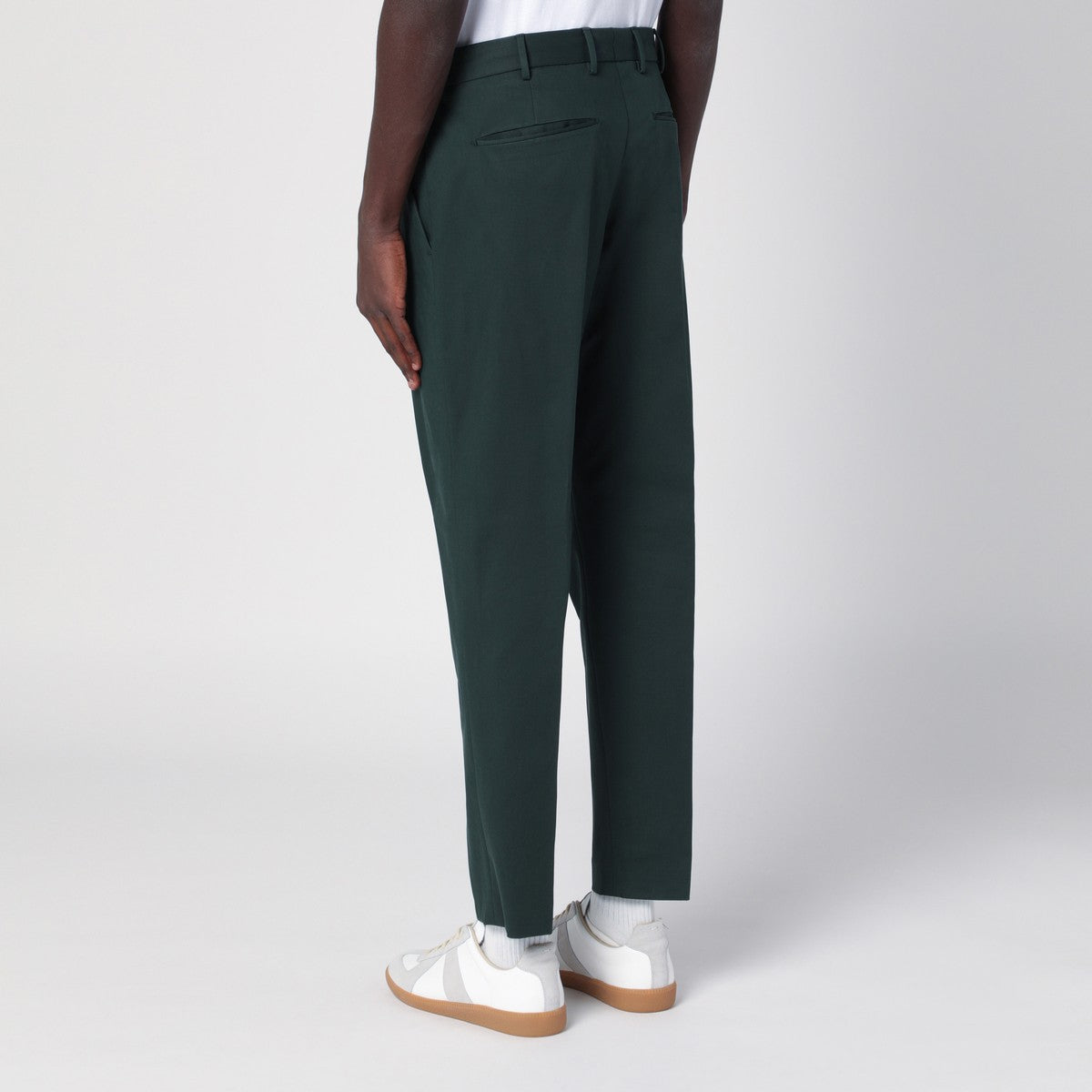 Dark Green Cotton Trousers — PT Torino
