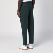 Dark Green Cotton Trousers — PT Torino