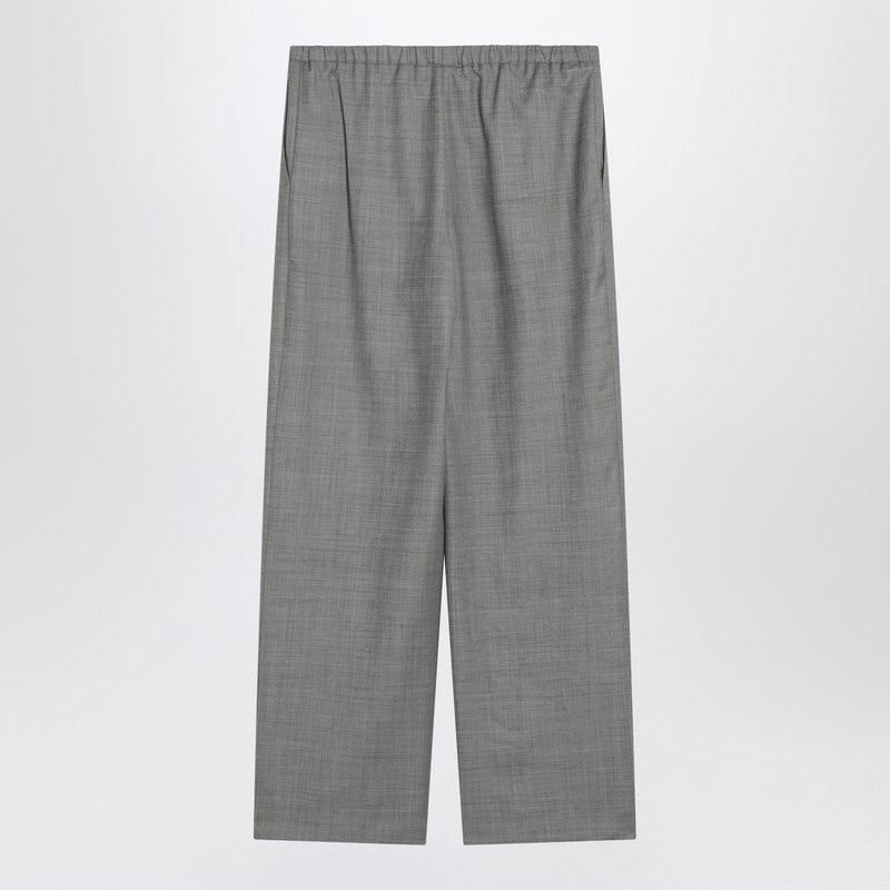 Gray Wide Pants with Drawstring — LouLou De Saison