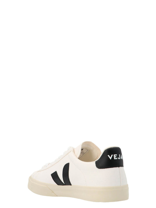 Veja Campo Sneakers for Women — White/Black Leather