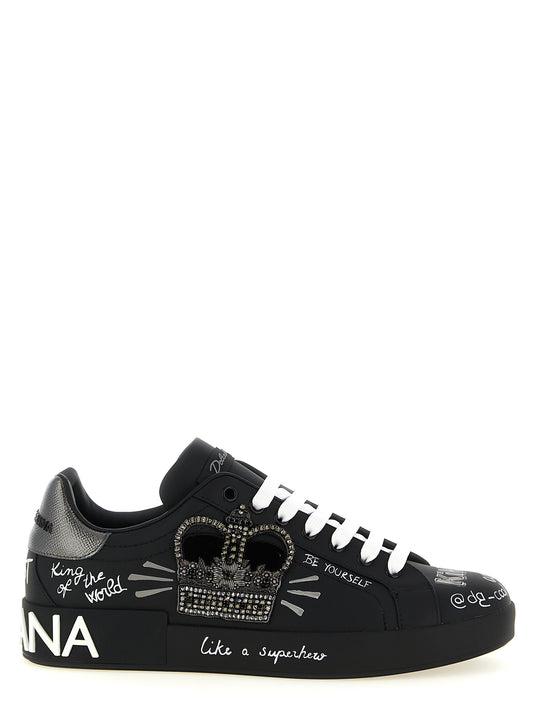 Dolce & Gabbana Portofino Sneakers for Men — Black