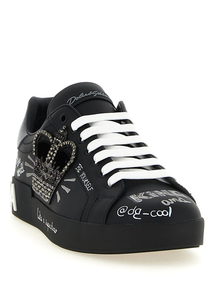 Dolce & Gabbana Portofino Sneakers for Men — Black