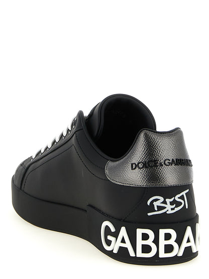 Dolce & Gabbana Portofino Sneakers for Men — Black