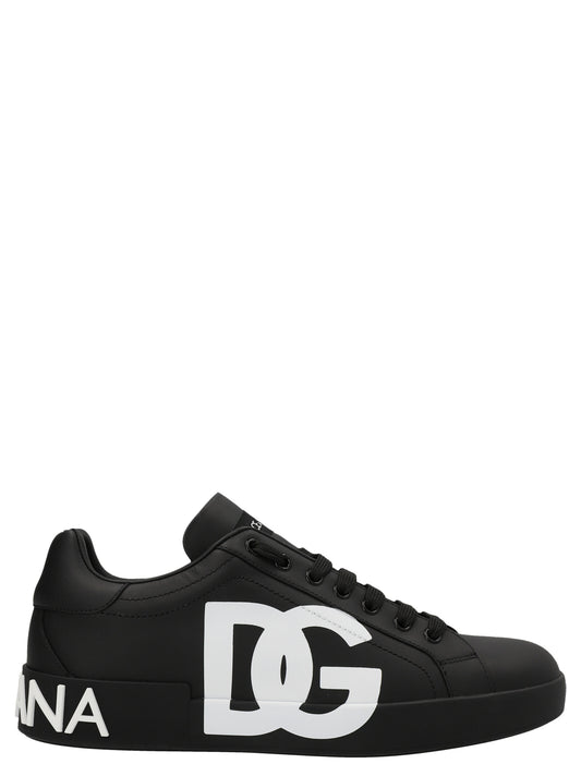 Dolce & Gabbana Portofino Sneakers for Men — White/Black