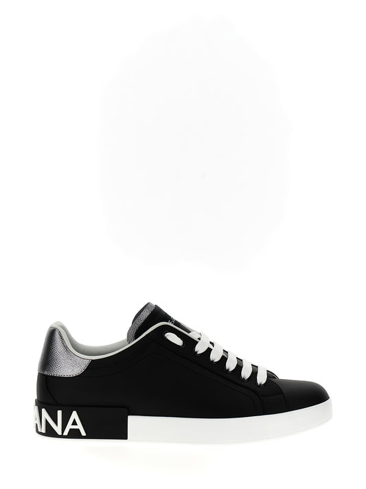 Dolce & Gabbana Portofino Sneakers for Men — White/Black