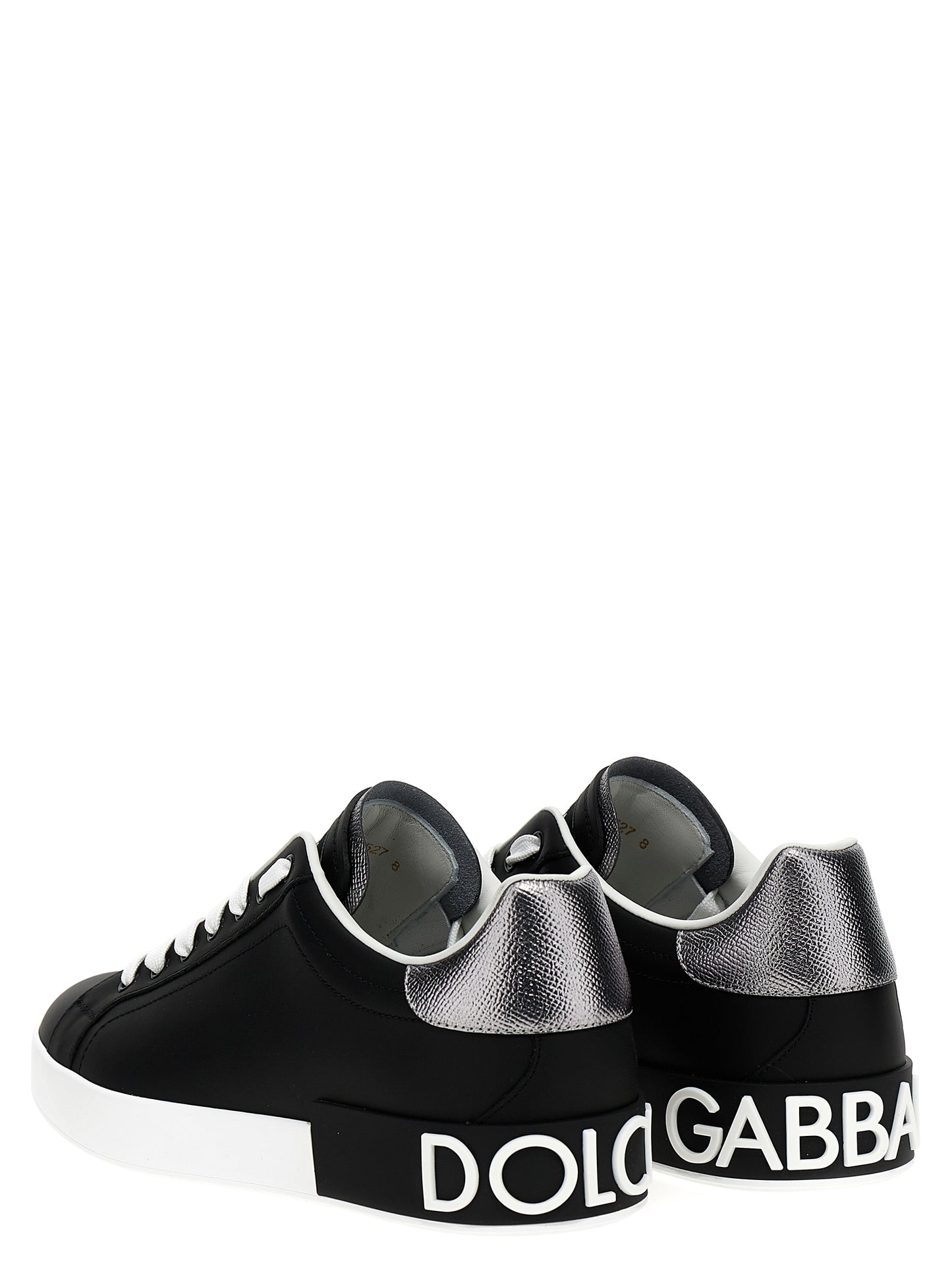 Dolce & Gabbana Portofino Sneakers for Men — White/Black