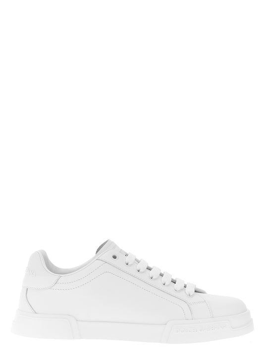 Dolce & Gabbana Portofino Sneakers for Men — White Leather