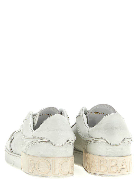 Dolce & Gabbana Portofino Sneakers for Men — White