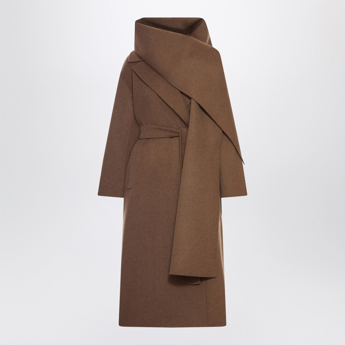 Manteau portefeuille en laine noisette S Max Mara