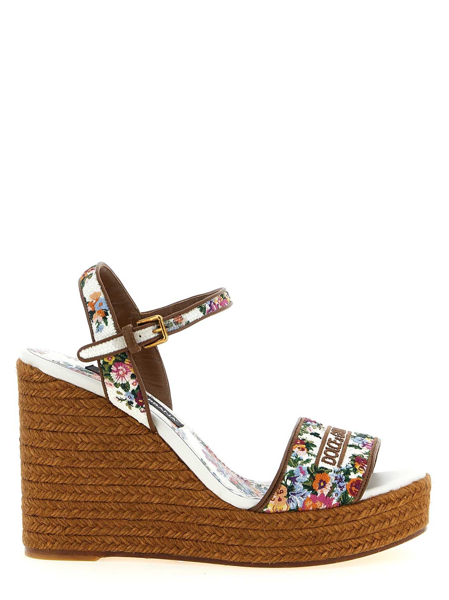 Dolce & Gabbana Lolita Sandals — Floral Wedge Elegance
