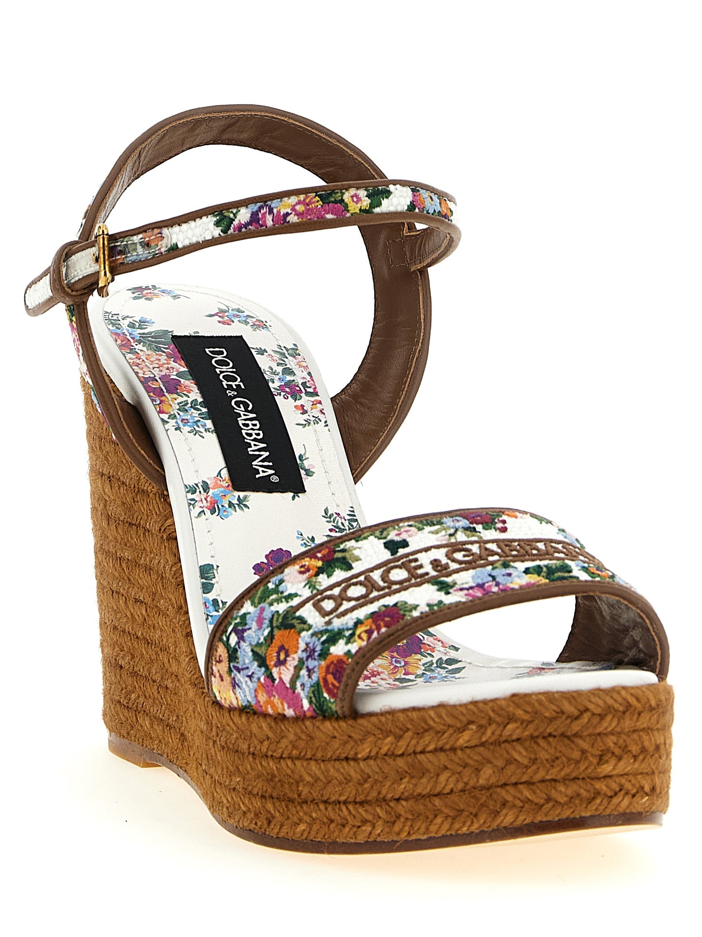 Dolce & Gabbana Lolita Sandals — Floral Wedge Elegance