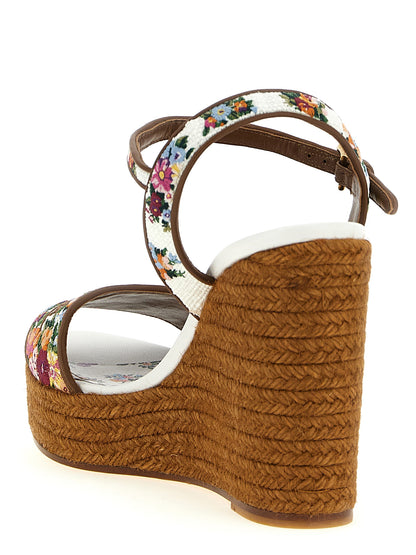 Dolce & Gabbana Lolita Sandals — Floral Wedge Elegance