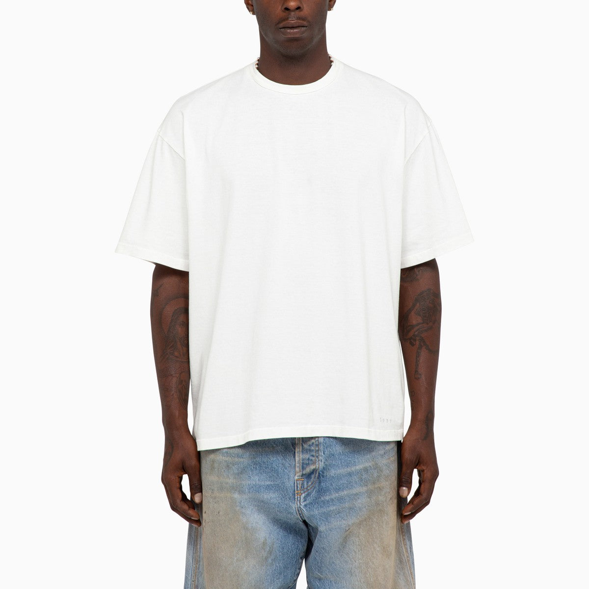 1989 STUDIO White crew-neck t-shirt in cotton jersey