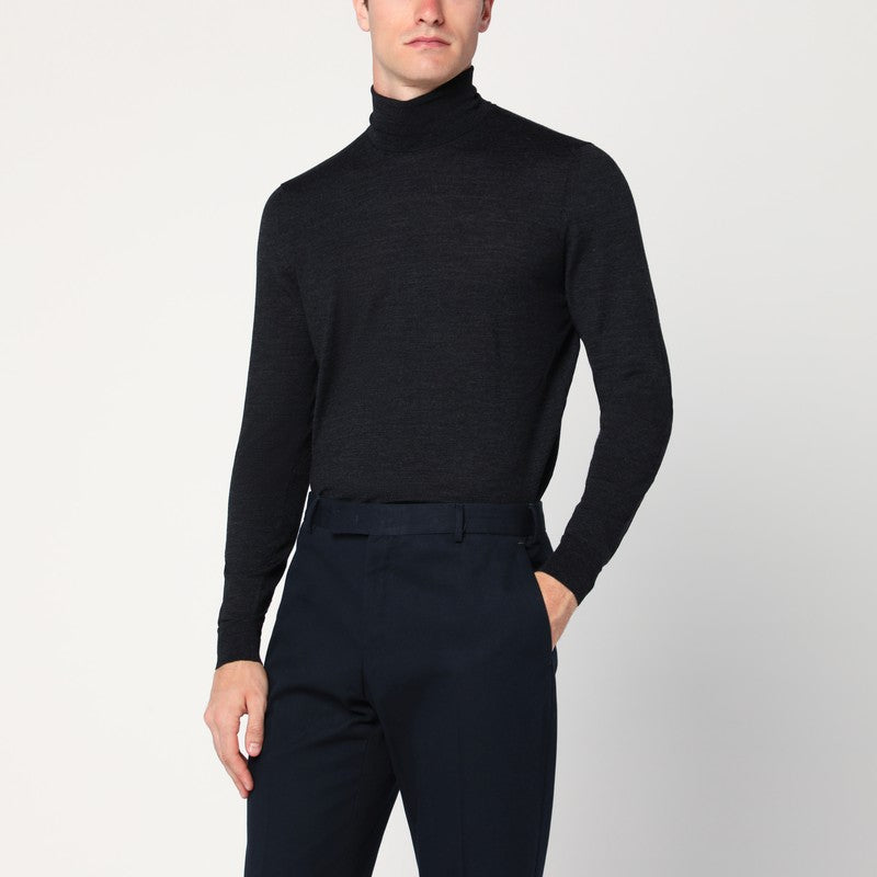 Drumohr Charcoal wool turtleneck sweater