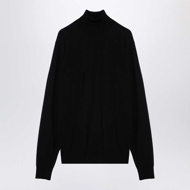 Drumohr Black wool turtleneck sweater