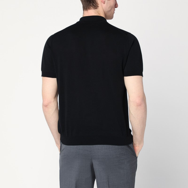 Drumohr Black polo shirt in cotton