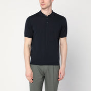 Drumohr Navy blue cotton polo shirt